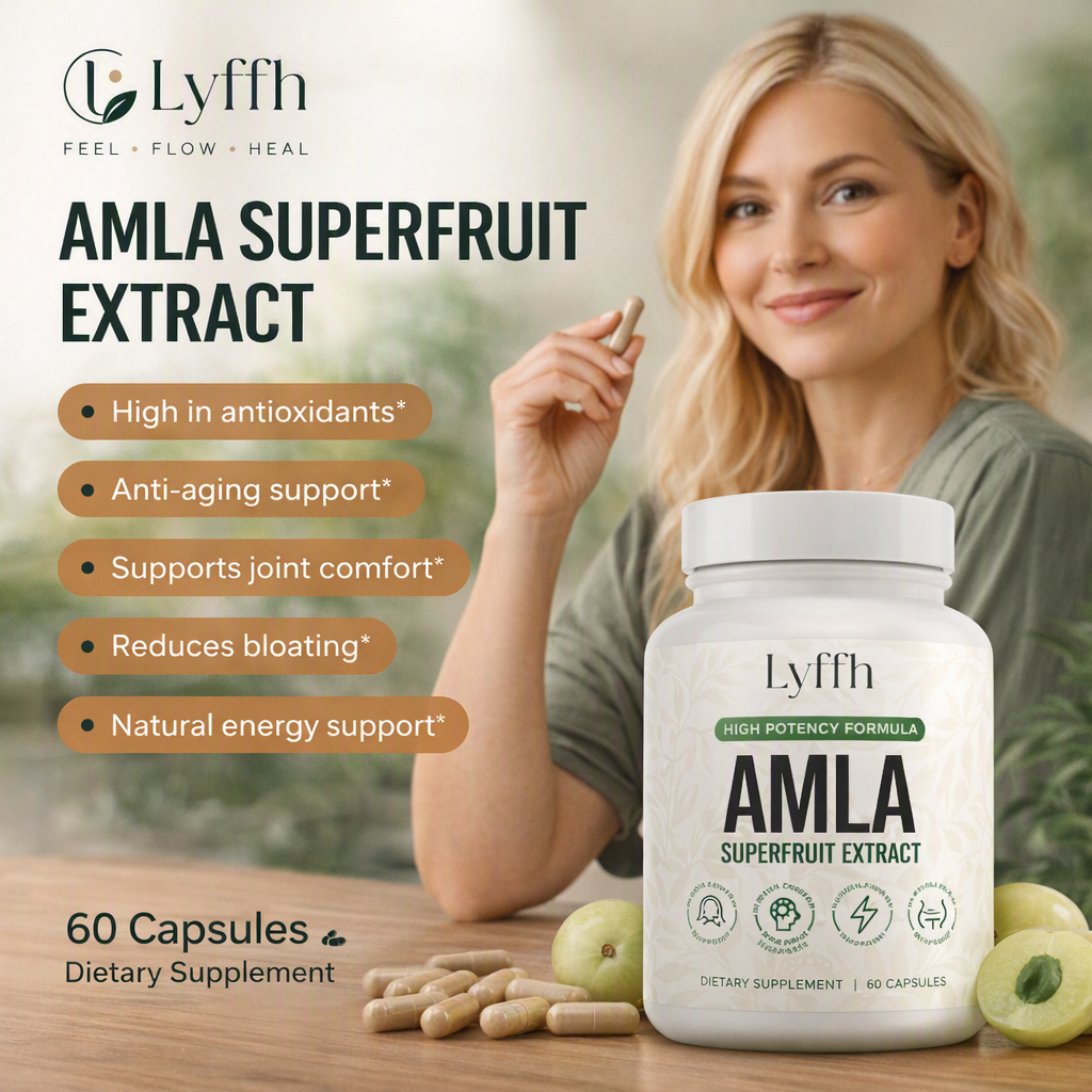 Amla Superfruit Extract: high in antioxidants, anti-aging, joint comfort, reduced bloating and natural energy, 60 capsules