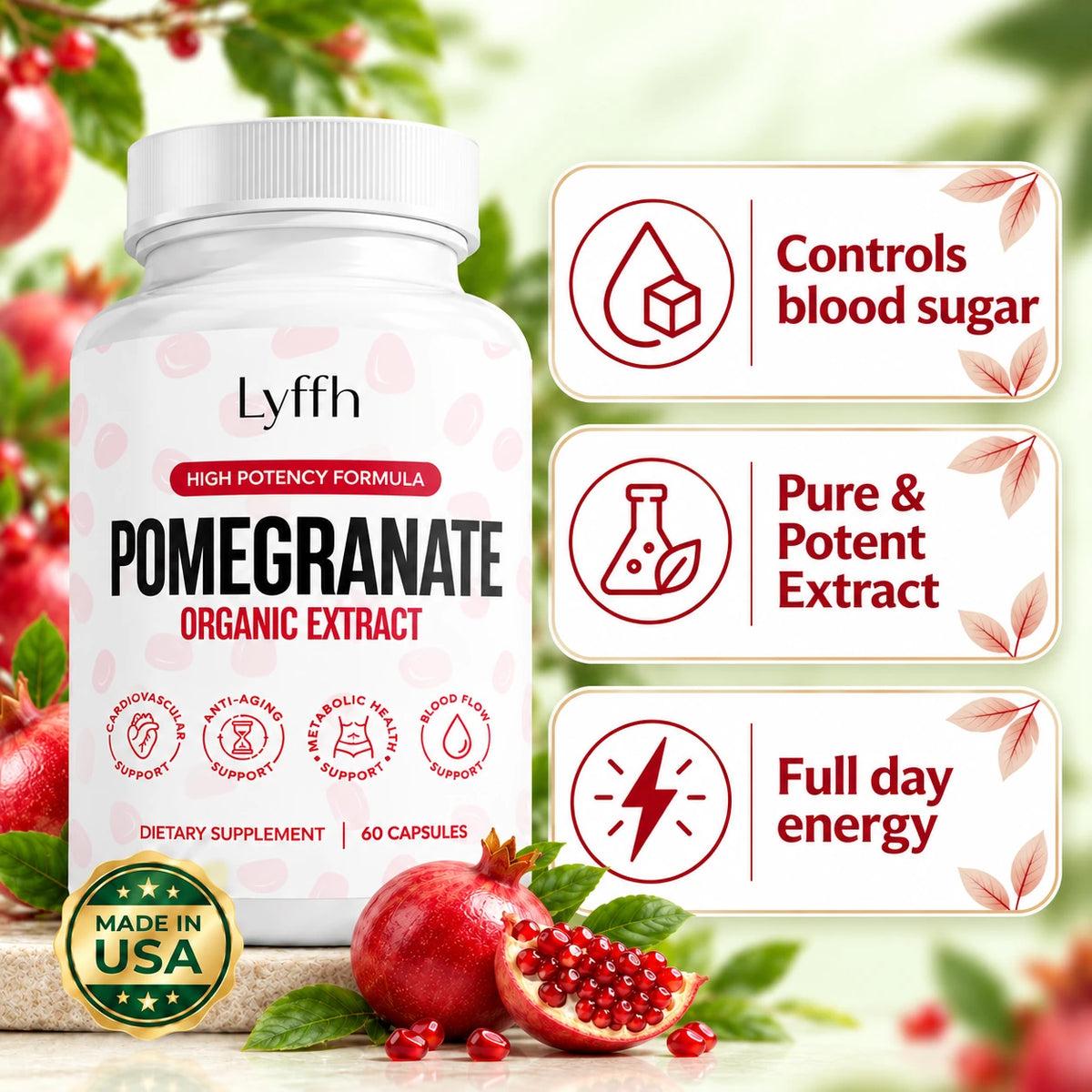 Lyffh Pomegranate blood sugar product overview
