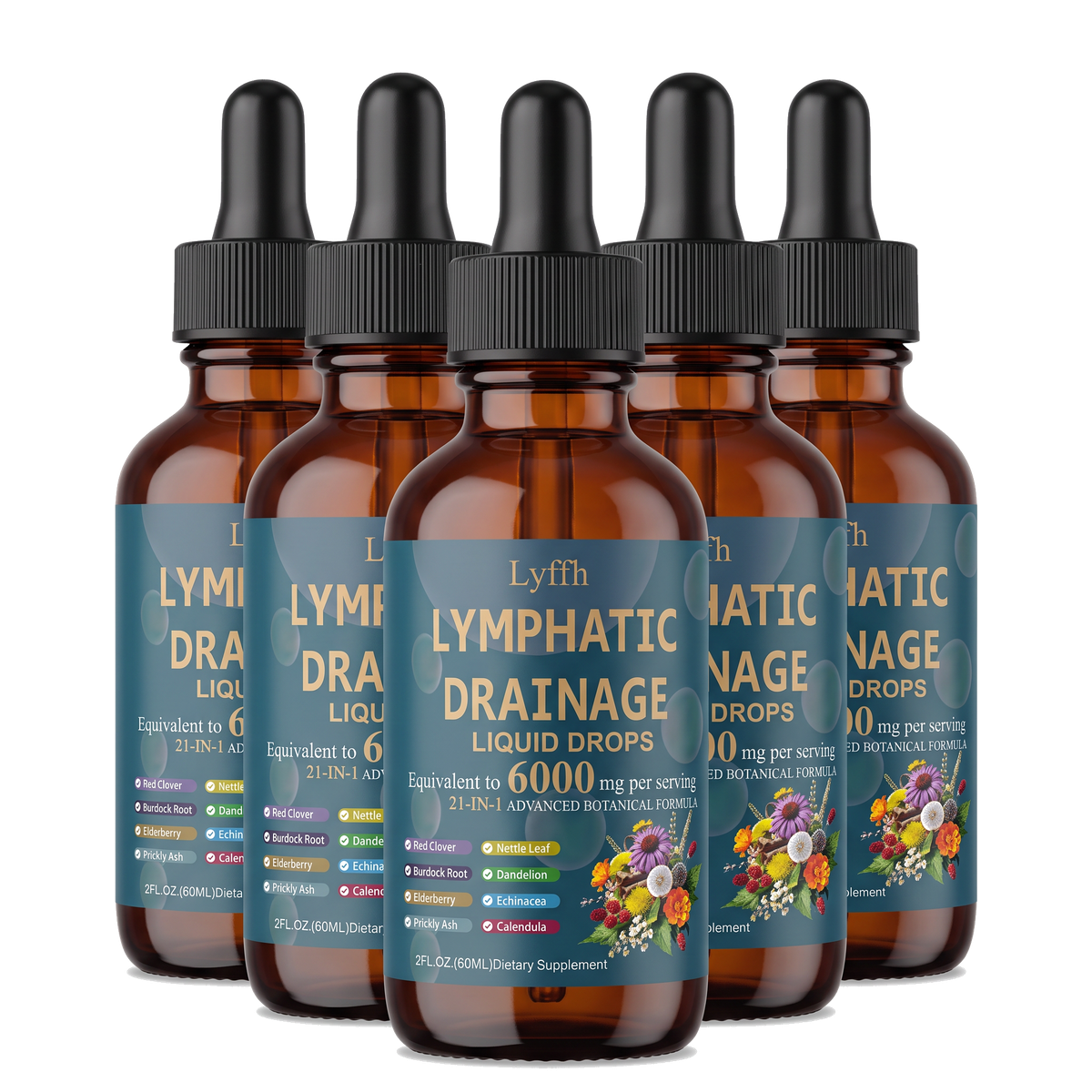 Lymphatic Drainage Drops, Buy 3 Get 2 Free pack
