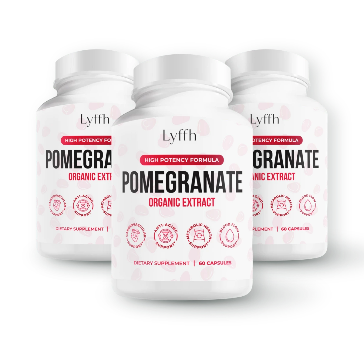 Organic Pomegranate Extract Capsules, Buy 2 Get 1 Free pack